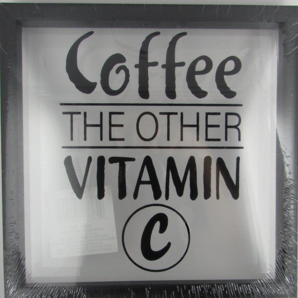 🍍🍍🍍 3 / $15 COFFEE THE OTHER VITAMIN C Table / Wall Plaque